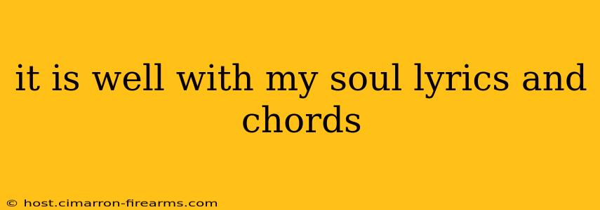 it is well with my soul lyrics and chords