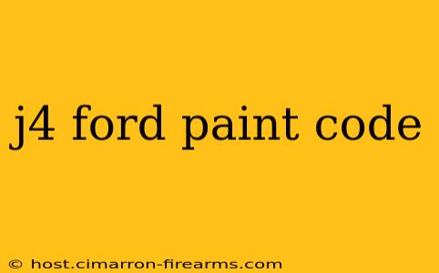 j4 ford paint code