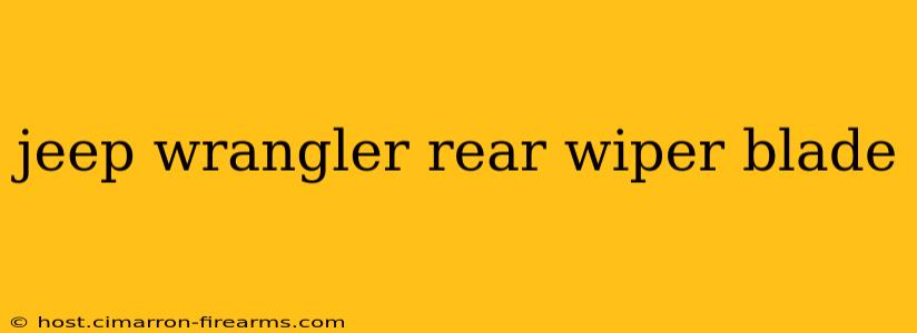 jeep wrangler rear wiper blade