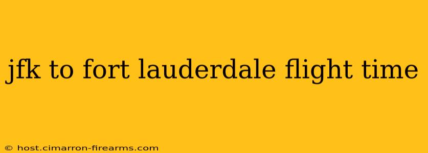 jfk to fort lauderdale flight time