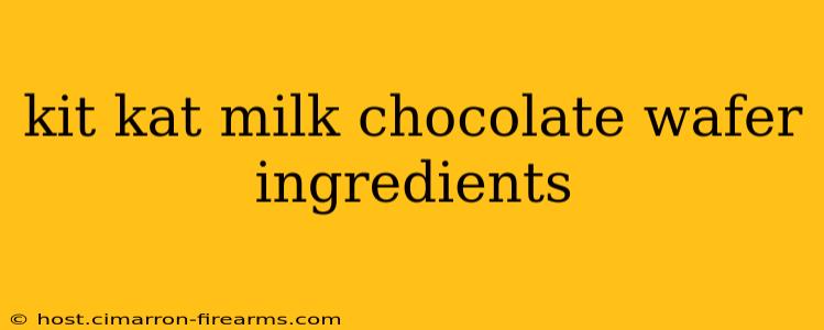 kit kat milk chocolate wafer ingredients