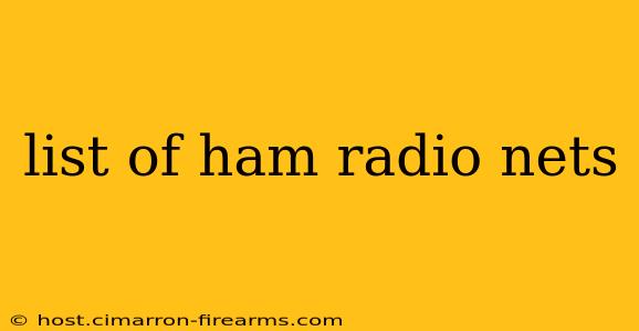 list of ham radio nets