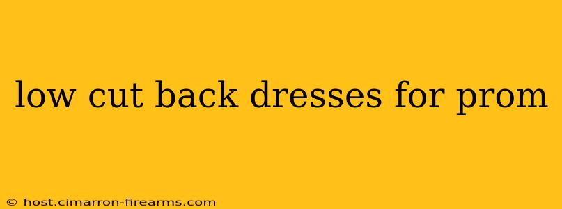 low cut back dresses for prom