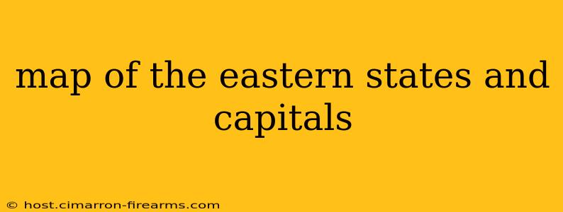 map of the eastern states and capitals