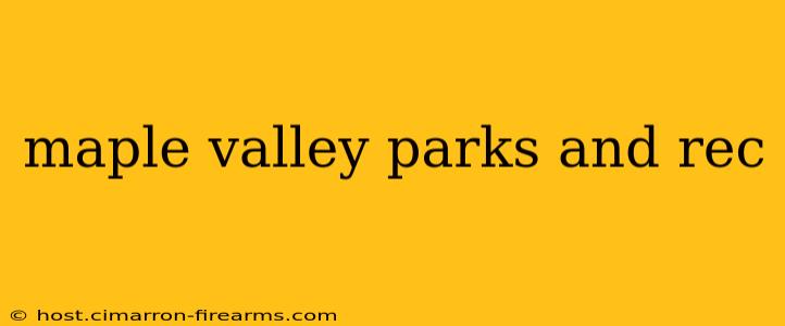 maple valley parks and rec