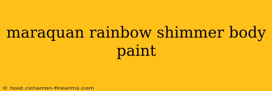 maraquan rainbow shimmer body paint