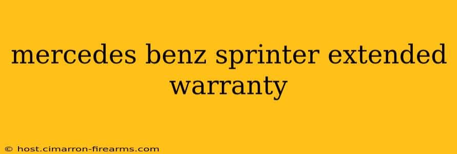 mercedes benz sprinter extended warranty