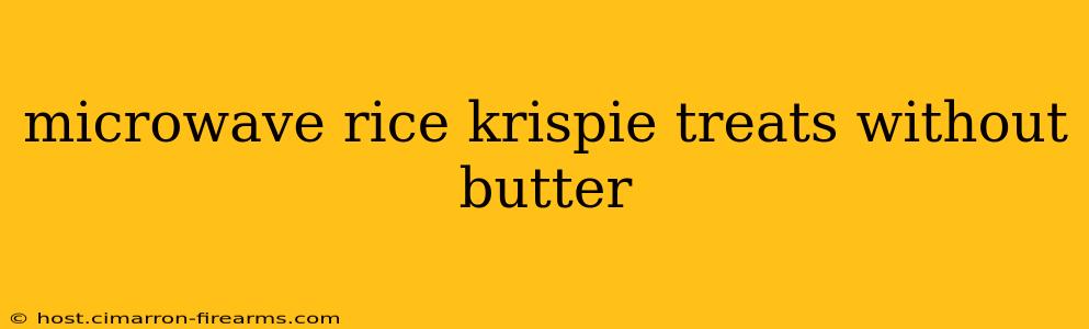 microwave rice krispie treats without butter