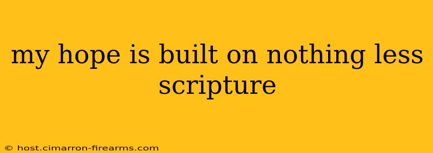 my hope is built on nothing less scripture