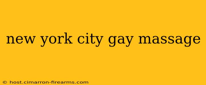 new york city gay massage