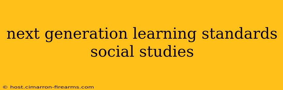 next generation learning standards social studies