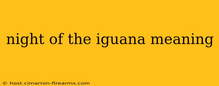 night of the iguana meaning