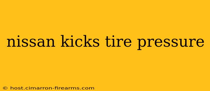 nissan kicks tire pressure