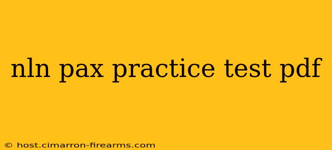 nln pax practice test pdf