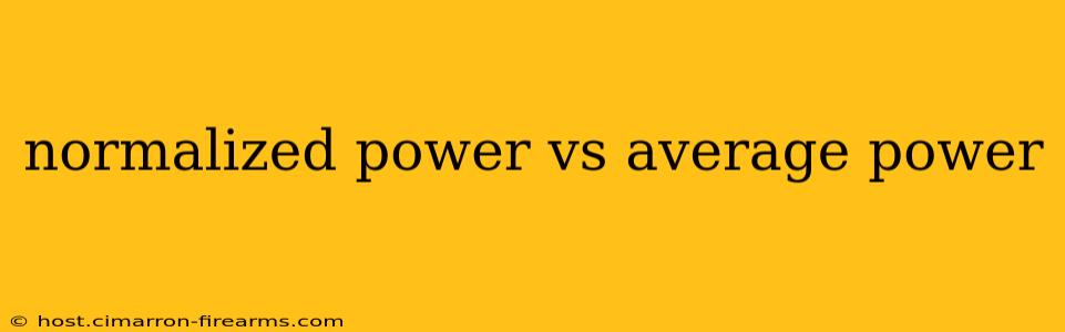 normalized power vs average power