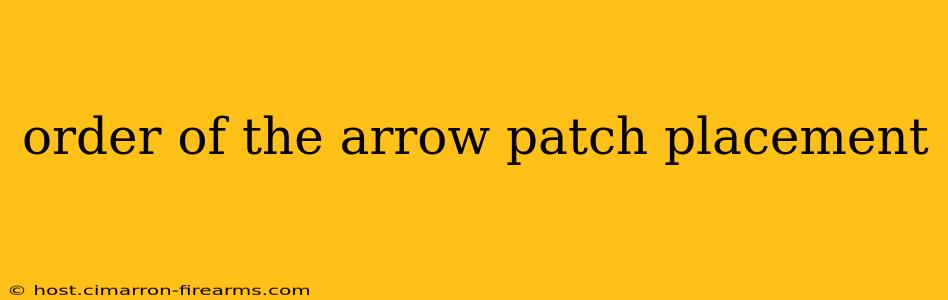 order of the arrow patch placement