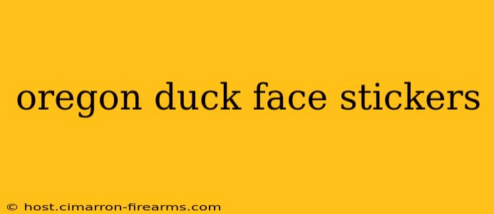 oregon duck face stickers