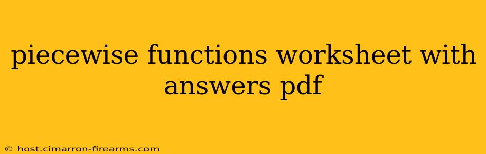 piecewise functions worksheet with answers pdf