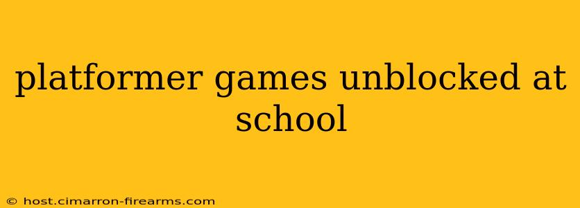 platformer games unblocked at school