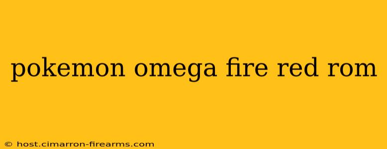 pokemon omega fire red rom