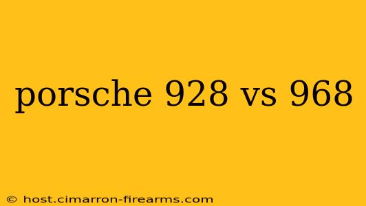 porsche 928 vs 968