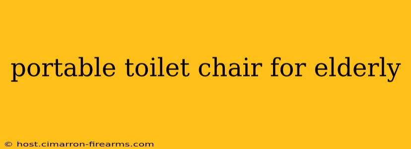 portable toilet chair for elderly