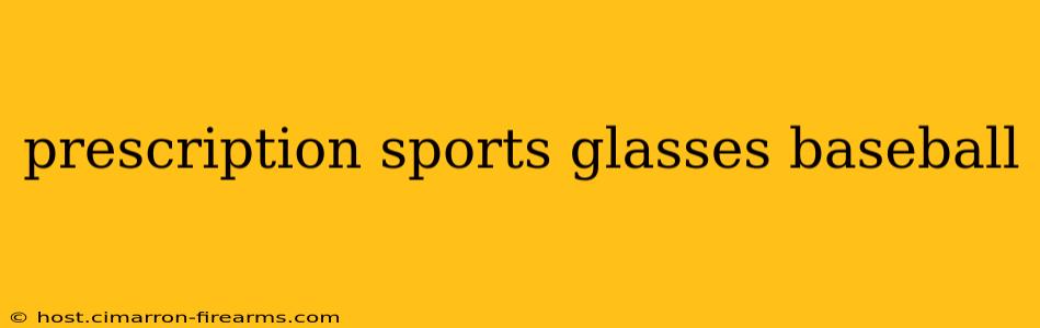 prescription sports glasses baseball