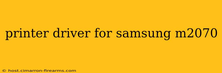 printer driver for samsung m2070