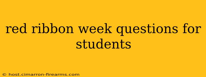 red ribbon week questions for students