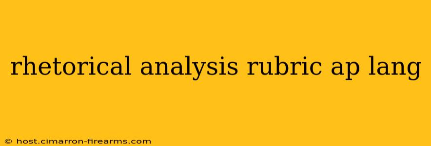 rhetorical analysis rubric ap lang