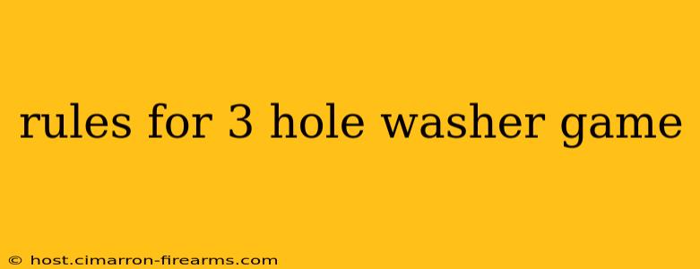 rules for 3 hole washer game