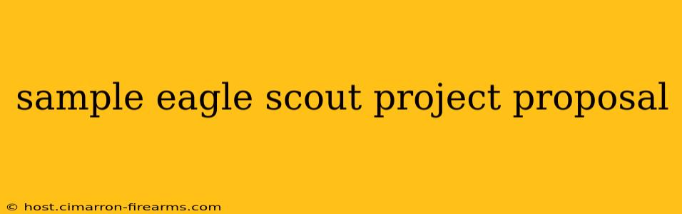 sample eagle scout project proposal