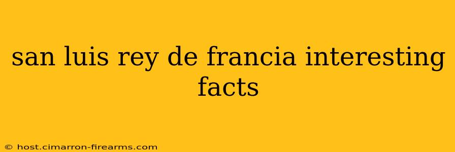 san luis rey de francia interesting facts