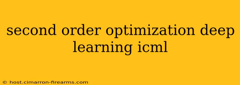 second order optimization deep learning icml