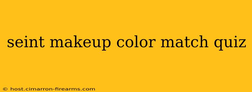 seint makeup color match quiz