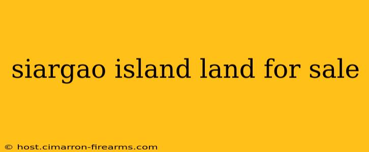 siargao island land for sale