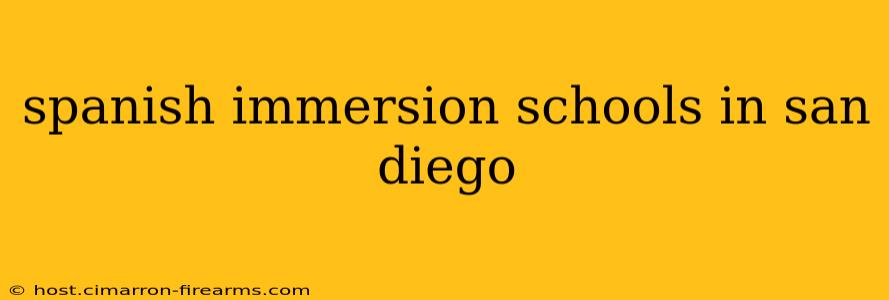 spanish immersion schools in san diego