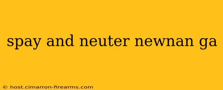 spay and neuter newnan ga