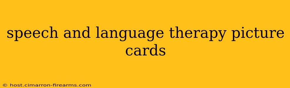 speech and language therapy picture cards