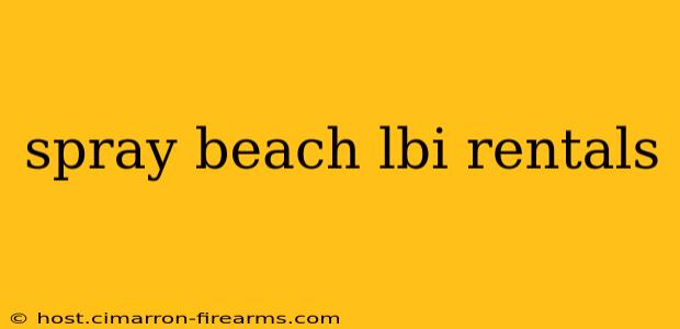 spray beach lbi rentals