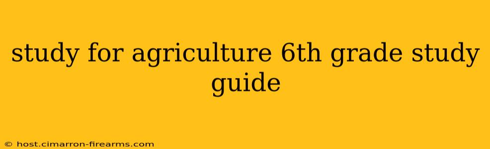 study for agriculture 6th grade study guide