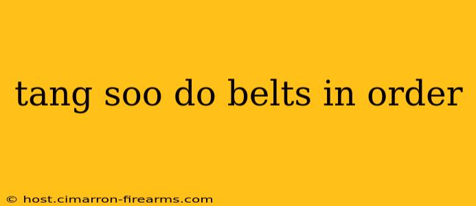 tang soo do belts in order