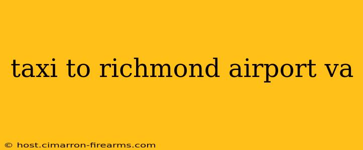 taxi to richmond airport va