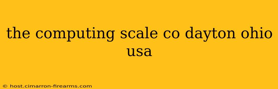 the computing scale co dayton ohio usa