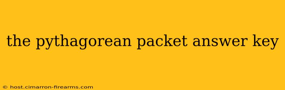 the pythagorean packet answer key