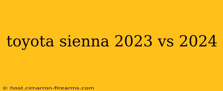 toyota sienna 2023 vs 2024