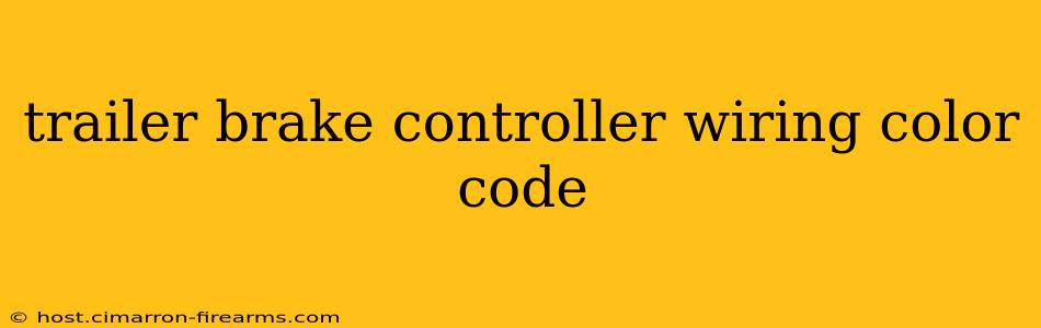 trailer brake controller wiring color code