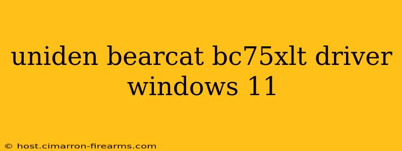 uniden bearcat bc75xlt driver windows 11