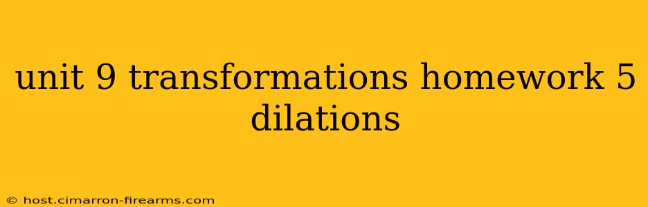 unit 9 transformations homework 5 dilations