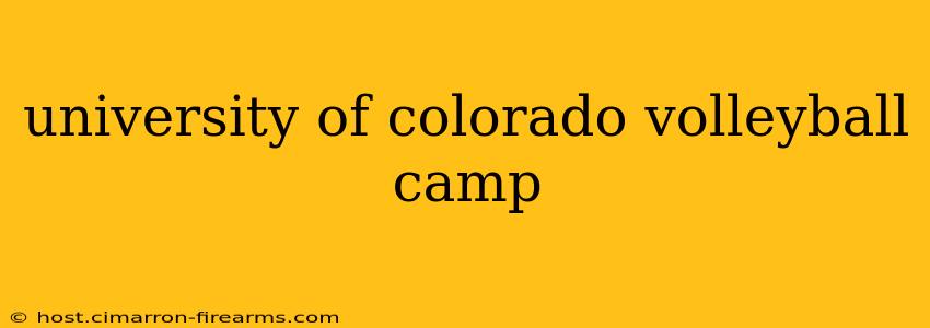 university of colorado volleyball camp